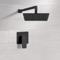Matte Black Rain Shower Faucet Set, Rain Shower Head, Shower Faucet